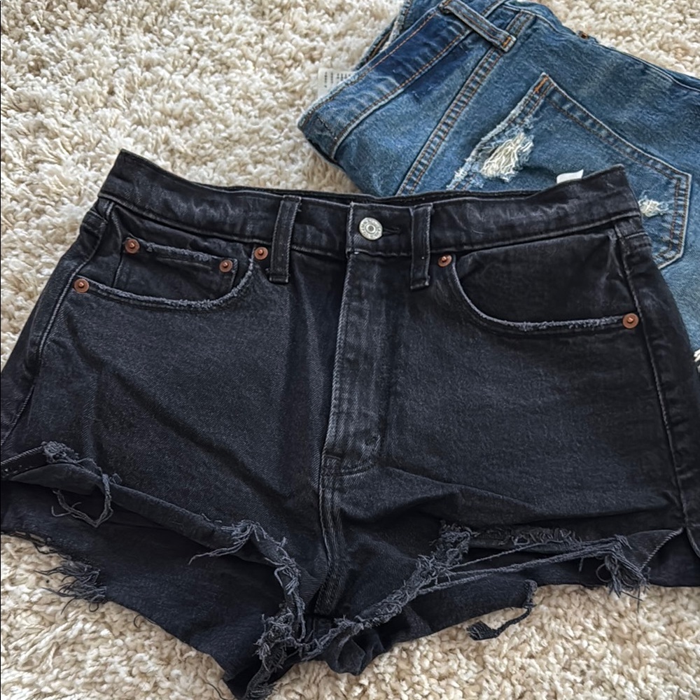 Abercrombie Black Denim Shorts